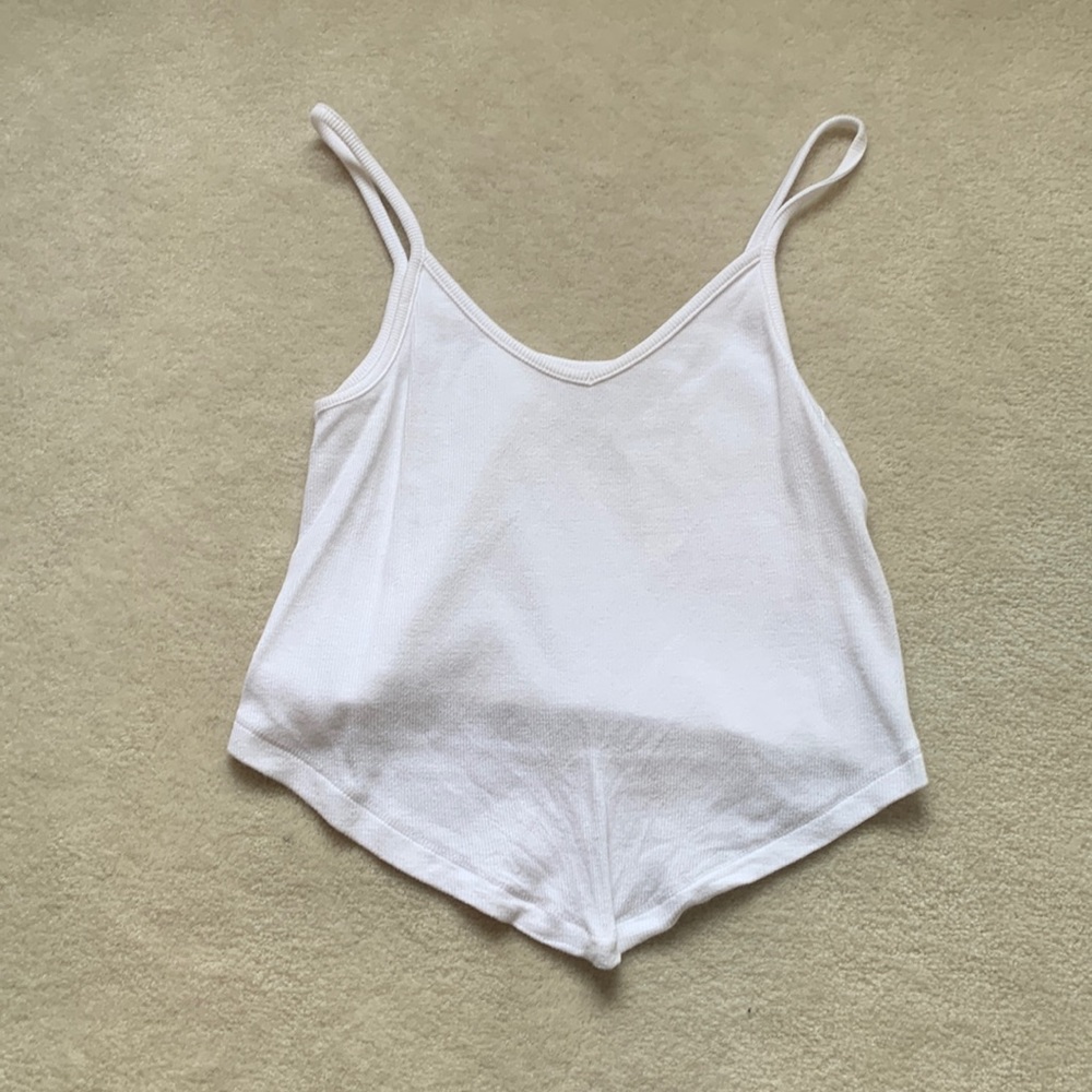 PacSun cropped ribbed front knot tank